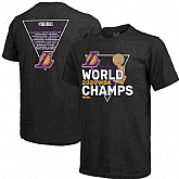 Men's Los Angeles Lakers Black 2020 NBA Finals Champions Tri Blend T-Shirt,baseball caps,new era cap wholesale,wholesale hats